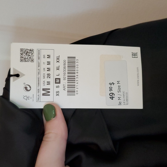 Zara black satin dress - Picture 3 of 3